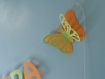 Guirlande décoration baptême papillons 3 dimension assorti au faire-part papillon 3d loane 