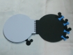Livre d'or 3 dimensions (relief souris) argent et bleu , assorti au faire-part ( relief souris) cercles concentrique personnalisable baptéme, 