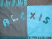 Couverture bébé, thème mer turquoise, pour alexis 