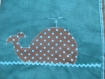 Couverture bébé, thème mer turquoise, pour alexis 