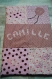 Couverture bébé thème mer rose et chocolat, pour camille 