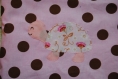 Couverture bébé thème mer rose et chocolat, pour camille 