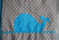 Couverture bébé, thème mer turquoise et taupe, sur commande 