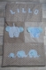 Couverture bébé, thème éléphants, pour lillo! 