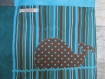 Couverture bébé, thème mer turquoise, pour marceau