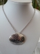 C215- collier en acier inoxydable avec un pendentif en métal argenté au motif spirale style moderne 