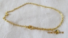 Cc9- chaîne de cheville en métal doré 