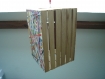 Suspension rectangle multicolor en bois 