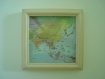 Cadre beige decor carte asiatique 