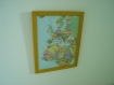 Cadre jaune decor carte européen 