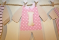 Guirlande linge de bébé avec prénom en 3d pour baby shower, décoration d'anniversaire ou décoration de porte de chambre de maternité 