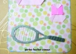 Marque page,match de tennis feminin en origami