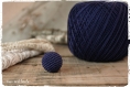 Perle au crochet 100% coton couleur ml163 bleu fonce vers violet, 18 mm 