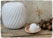 Perle au crochet 100% coton couleur ml100 blanc de neige, 16 mm 