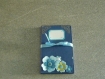 Mini-album photo aux fleurs bleues 