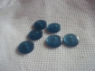 Lot de 6 boutons bleus 2 trous 12 mm 