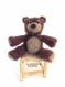 Miniature ours laine feutrée couleur marron 