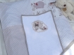 Housse de matelas à langer en coton avec 2 serviettes pressionnées 