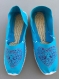 Espadrilles fabriquées en france originales et confortables "coeur dentelle" bleu turquoise pointure 38/39 