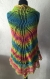 Châle tricote à la main multicolore 