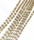 1m chaîne dorée strass en verre couleur cristal 3mm 