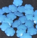 B49a1r / mercerie boutons plastique fleur bleue 14mm vendus à l'unité 