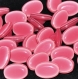 B46d3r / mercerie boutons ovales plastique rose liseret blanc 11mm x 15mm vendus à l'unité 
