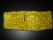 Bandeau headband ,tour de tête vert anis tricoté main en laine façon fourrure 