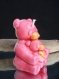 Petite bougie ours câlin parfum fraise coloris rose-doré irisé@decomatine 