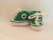 Chaussons type converse verts/blancs