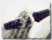 Bracelet homme noir fermoir ancre cordon ciré 20 cm 