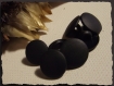 Lot 10 boutons noir mat neufs * 12 mm * 1,2 cm pied * button 