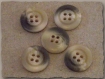 6 boutons marron beige marbré * 18 mm 2 trous 1,8 cm button mercerie 