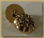 3 boutons doré décor en relief 23 /25 mm * à queue * imitation métal button 
