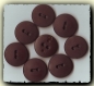 Lot 8 boutons brun mat * 18 mm * 2 trous * 1,8 cm * brown button 