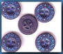Lot 8 boutons marine * 14 mm 4 trous 1,4 cm blue button mercerie 