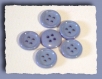 8 boutons bleu tendre * 15 mm 4 trous 1,5 cm blue button mercerie 