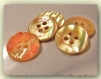 5 boutons jaune en nacre * 15 mm 4 trous 1,5 cm button shell mercerie 