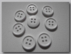 Lot 8 boutons blanc * 14 mm 4 trous 1,4 cm button white mercerie 