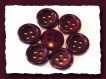 Lot 8 boutons neufs * 15 mm 4 trous grenat 1,5 cm button linguee mercerie 