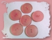 10 boutons rose translucide 23 mm * 2 trous * 2,3 cm pink button 