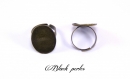 Bague support cabochon ovale 25x18mm, réglable, bronze antique x1- 401 