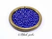Perle de rocaille ronde, brillante, bleue roi, 2,5mm, 4g - prr14 
