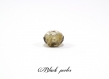 Perle style pandora, grand trou 5mm, marron fumé, à facettes en verre et métal - ppfv13 
