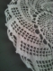 Lot de deux napperons crochet blanc motif spirale 
