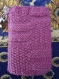 Chausette/etui portable vieux rose tricoté main + mousqueton 