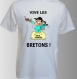 Tee-shirt homme humoristique imprimé "vive les bretons !" 