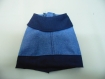 Veste en jean avec col et manche en cotton bleu marine pour petit chien 