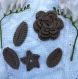 Lot ** fleurs, feuilles, etoile ** crochet /coton 