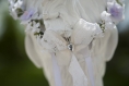 Couronne de fleurs cheveux blanche et parme